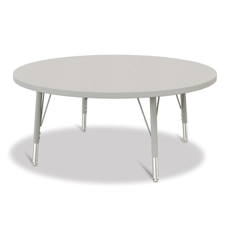 Jonti-Craft Berries Round Activity Table, 42 in. Diameter, E-height, Freckled Gray/Gray/Gray 6468JCE000